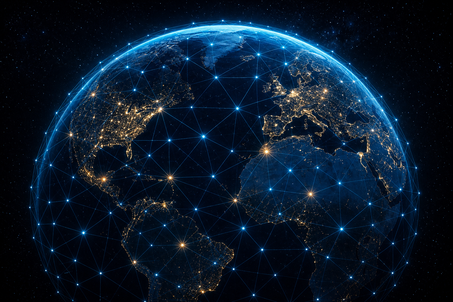 Réseau de connexions représentant la génération de leads B2B